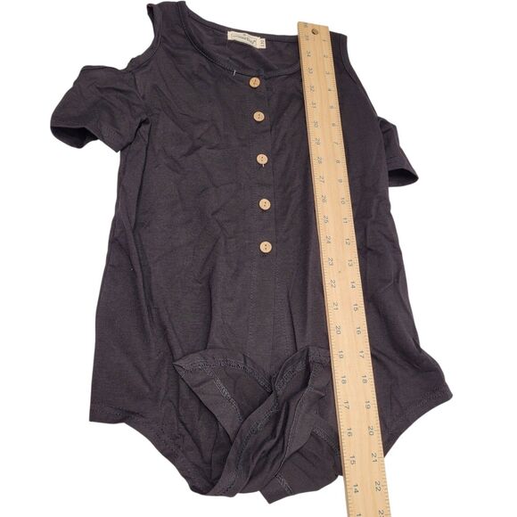 BesserBay Girls Button-Up Cold Shoulder & Tie Black Shirt Size 7-8 Years Old - Picture 8 of 8